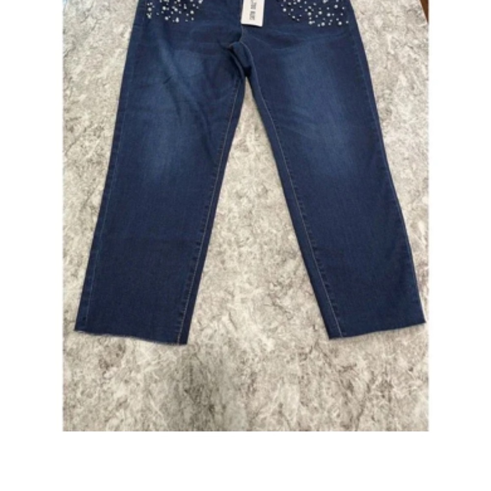 Satin Doll Bedazzled Skinny Jeans NWT Size 18 Style# F9-20810C-P Dark Wash